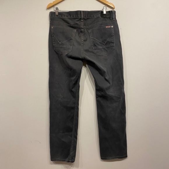 Hudson Grey Straight Leg Jeans Size 34 - Picture 4 of 5